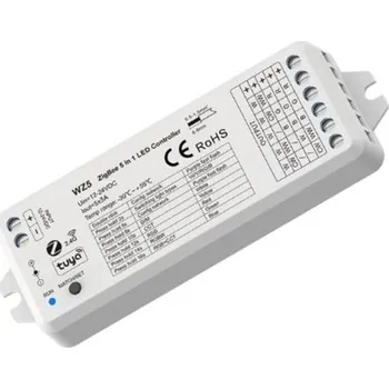 Ovladač světel Přijímač Zigbee + RF 12-24V 5x3A Single color, CTA, RGB(W)+CTA WZ5