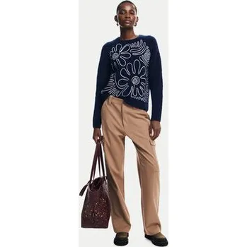 Dámský svetr Desigual Svetr Cambridge 24WWJF68 Tmavomodrá Regular Fit XL