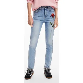 Dámské kalhoty Dámské jeans DESIGUAL 24WWDD19 5053 DENIM AINA 5053 BLUE velikost 40