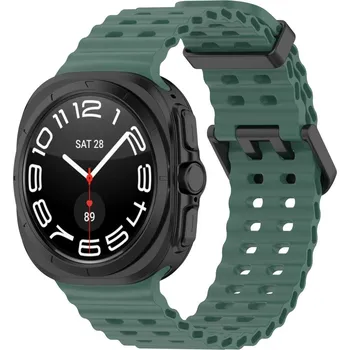Příslušenství k chytrým hodinkám eses Silikonový dírkovaný řemínek pro Samsung Galaxy Watch Ultra 47 mm - Zelený