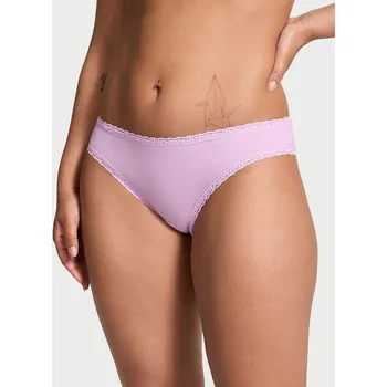 Kalhotky Victoria's Secret dámské kalhotky s krajkou Lace Bikini fialové M