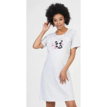 Dámská noční košile Dámská mateřská noční košile Vienetta Secret MY LOVE šedá šedá L