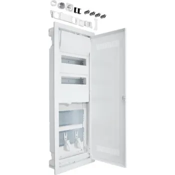 Rozvaděč Hager VH602WWH Rozvodnice volta hybrid do dutých příček, 24 mod., s 2 MP, plastová perf. dvířka