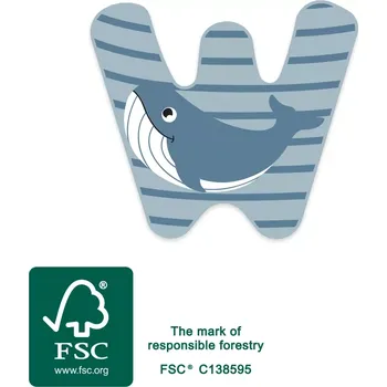 Dřevěná hračka Small Foot dřevěné písmeno W