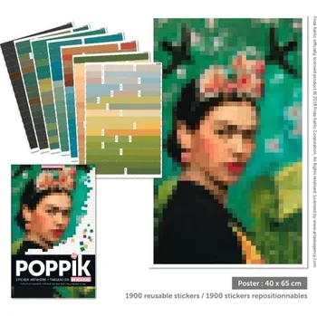 Výtvarná sada Poppik Samolepkový plakát - FRIDA KAHLO (Portrét)