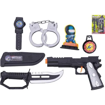 Hra na policii a hasiče Swat set - pistole s nožem a doplňky 6 ks