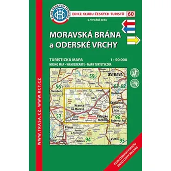 Cestování Moravská brána,Oderské vrchy /KČT 60 1:50T Turistická mapa