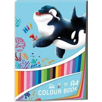 Blok barevných papírů A4 - Hi!