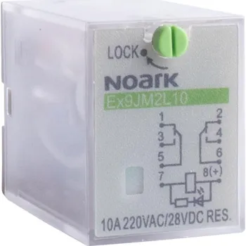 Relé Noark 110292 Ex9JM2L10 24VDC Zásuvné relé 10 A, 24 V