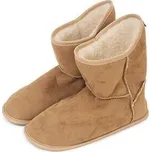 Vlnka Vysoké bačkory s ovčí vlnou Světle hnědá pantofle, bačkory 35-36 + DÁREK