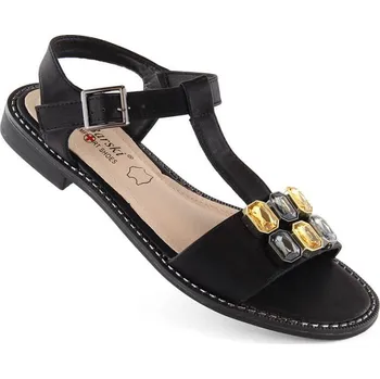 Dámská obuv Zirkonové pohodlné sandály S.Barski W OLI261A černá 37