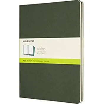Sešit Sešity Moleskine Cahier, XL, čisté, 3 ks - tm. zelené