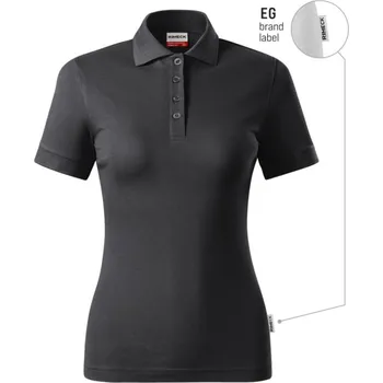 RIMECK Polokošile Resist Heavy Polo, krátký rukáv, dámská MAL-R21EG14 M Šedá ebony (s labelem)