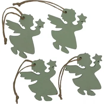 Vánoční dekorace Závěsní andělé mint. 6cm/4ks 3001405