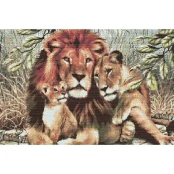 Diamantové malování Diamantové malování - Lví král Velikost: 40x60cm, Rámování: Pouze srolované plátno, Diamanty: Kulaté