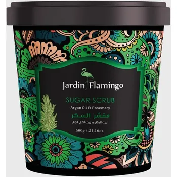 Tělový peeling Jardin Flamingo Sugar Scrub Argan & Rosemary cukrový tělový peeling 600 g