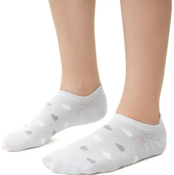 Světle šedé dívčí bambusové ponožky se srdíčky Art.152 JW038, LIGHT GREY Velikost: 20/22