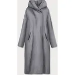Dlouhý šedý přehoz přes oblečení s kapucí (B6010-9) odstíny šedé M (38)