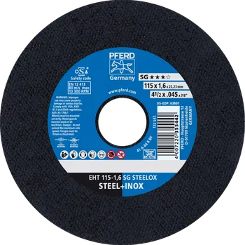 Řezný kotouč Pferd 61340422 | Řezný kotouč 115 x 1,6 x 22,23 mm, SG STEELOX