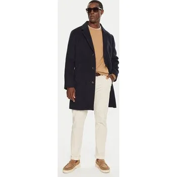 Dámský kabát Tommy Hilfiger Vlněný kabát MW0MW36611 Tmavomodrá Regular Fit L