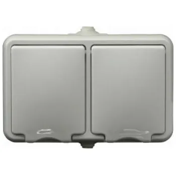 Elektrická zásuvka SEZ GH 232.4 Domovní dvojzásuvka bílé víčko IP44