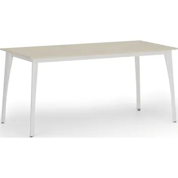 Psací stůl B2B Partner Jednací kancelářský stůl PRIMO OMEGA, 160x80 cm, bílá podnož, bříza