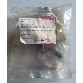 Příslušenství ke svářečce Kabelová zásuvka, rychlospojka BINZEL BB 35-50, 511.0013