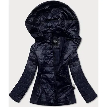 Tmavě modrá prošívaná dámská bunda s pružnými vsadkami (RQW-7012) odstíny modré S (36)