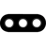 OBZOR DSR 00-00000-1302 Rámeček trojnásobný keramický RETRO, černý