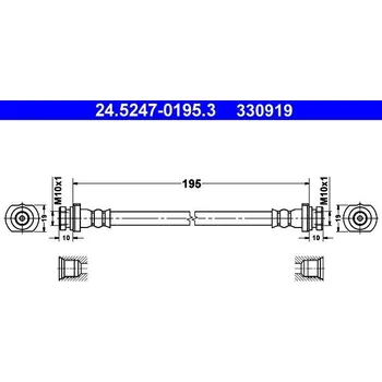 Brzdová hadice Brzdová hadice ATE 24.5247-0195.3
