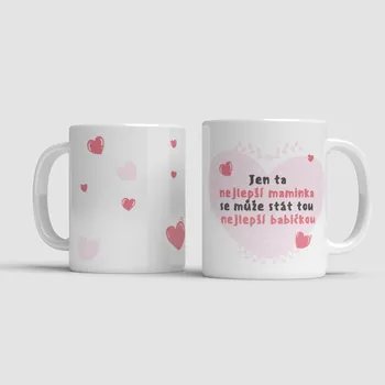 Hrnek Jen ta nejlepší maminka se může stát tou nejlepší babičkou - Červená