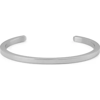 Náramek Tenký kovový náramek cuff stříbrné barvy - Lucleon
