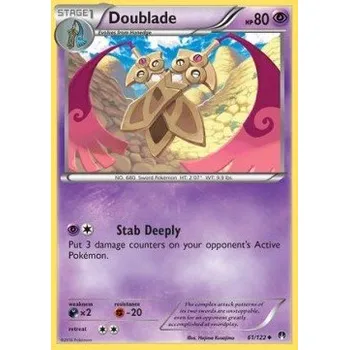 Karetní hra Pokémon BKP 061/122 Doublade - BreakPoint Stav: Excellent, Verze: REVERSE HOLO
