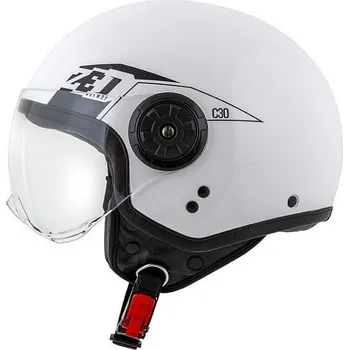 Helma na motorku ZED C30 bílá černá přilba na motorku, velikost L