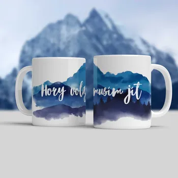 Hrnek Hory volají, musím jít - Tyrkysová