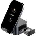 3v1 bezdrátová nabíječka / stojánek DUDAO - Qi pro Apple iPhone + AirPods + Watch - černá