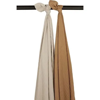 látková plena Meyco Mušelínové pleny 2-balení Sand/toffee