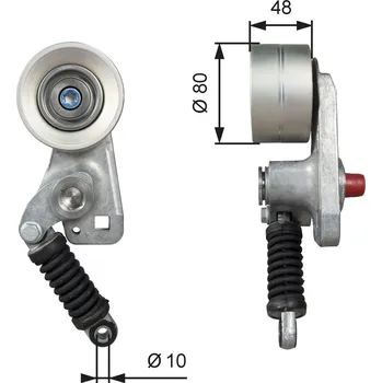 Napínák, žebrovaný klínový řemen GATES T38705