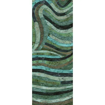Tapeta Masureel Geometrická vliesová obrazová tapeta na zeď, zelená, DGROC2023-300, Rock, Masureel, velikost 1,06 x 3 m