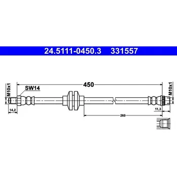Brzdová hadice Brzdová hadice ATE 24.5111-0450.3