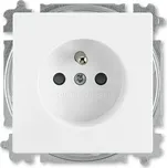 6619B-A0635784 Zásuvka jednonásobná s ochranným kolíkem, s clonkami, studio bílá, ABB, Future