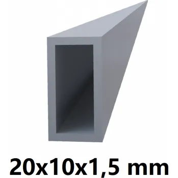 Stavební profil Hliníkový obdélníkový jokl 20x10x1,5mm