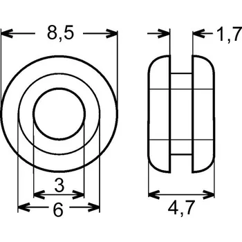 kabelová chránička Průchodka 3mm