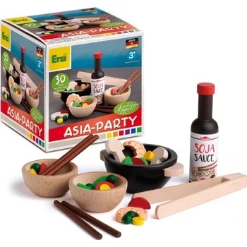 Dřevěná hračka Erzi - Německo Set potravin Asie