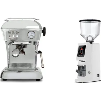 Kávovar Ascaso Dream ONE, leštěný hliník + Eureka Atom W 75, white