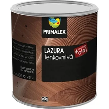 Lak na dřevo Lazura Primalex tenkovrstvá bezbarvá – 0,75 l