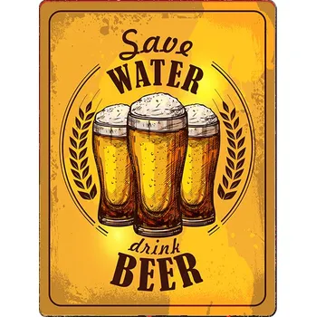 Plechová cedule Plechová cedule Save water, drink beer BU30043