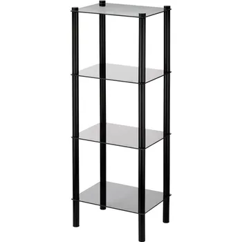 Koupelnový nábytek KELA Police Lars kovová černá 4 patra KL-24228