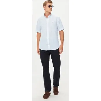 Pánské oblečení Tommy Hilfiger Košile MW0MW35323 Světle modrá Regular Fit 38