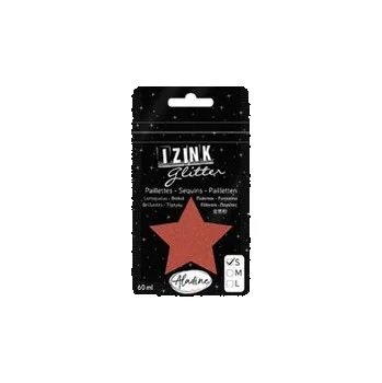 Speciální výtvarná barva Třpytky IZINK Glitter velikost S - hnědá, 60 ml
